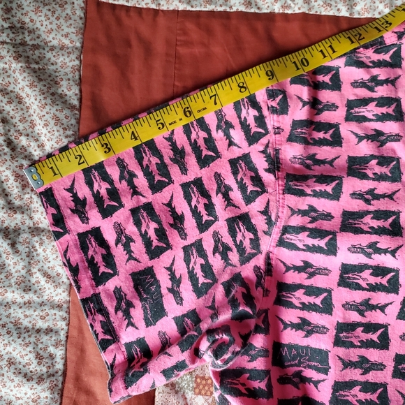 Maui and Son's Men's Short Sleeve Shirt. Hot Pink/Black. Homemade. LNPWC. - Picture 12 of 15